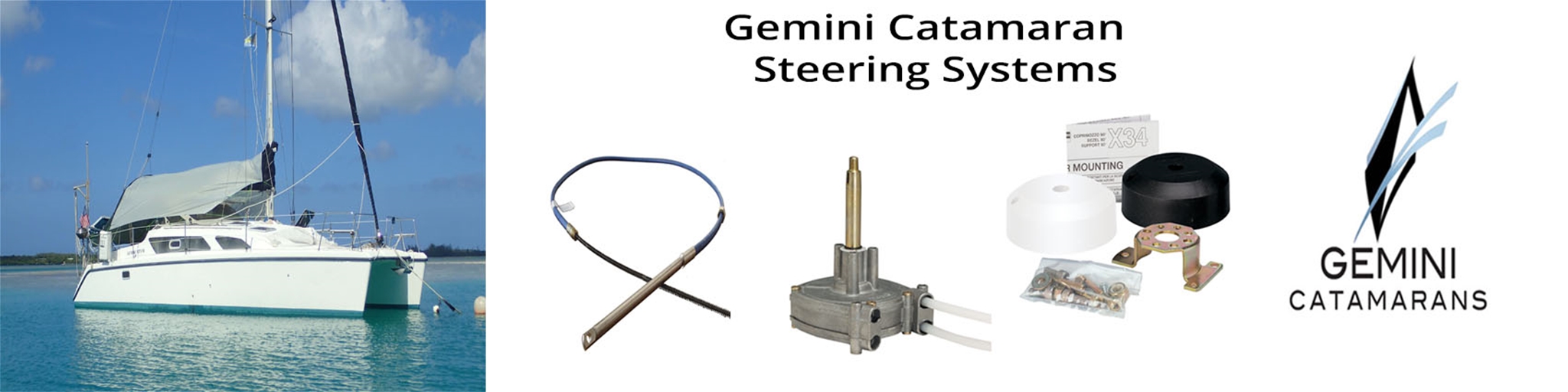 Gemini Catamaran Replacement Steering Systems