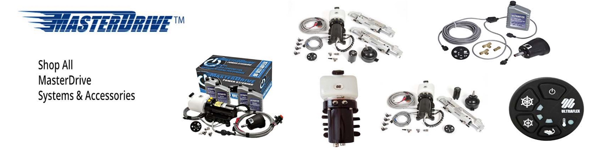 MasterDrive Outboard Assisted Hydraulic Steering Kits And Accessories